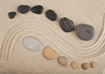 Fototapeta na wymiar background with stones and sand