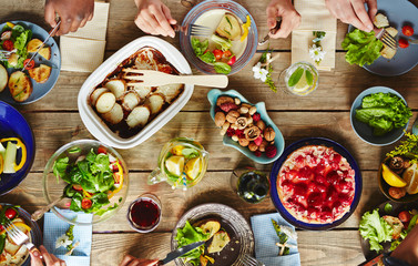 Eating festive fare