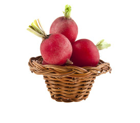 radish in a basket