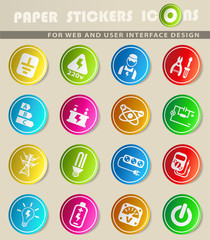 electricity icon set