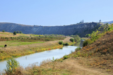 View of old Orhei, famous historical place Moldova. Landscape in Old Orhei region, Moldova