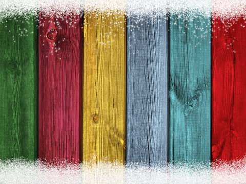 Holz Schnee Hintergrund Patchwork Trend Farben - Powered by Adobe