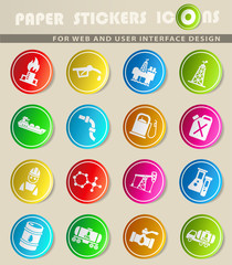 extraction of oil icon set