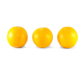 fresh orange on white background