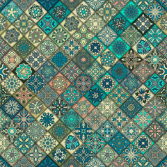 Seamless pattern. Vintage decorative elements. Hand drawn background. Islam, Arabic, Indian, ottoman motifs. Perfect for printing on fabric or paper.