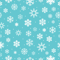 Christmas seamless pattern with snowflakes. Vector illustration