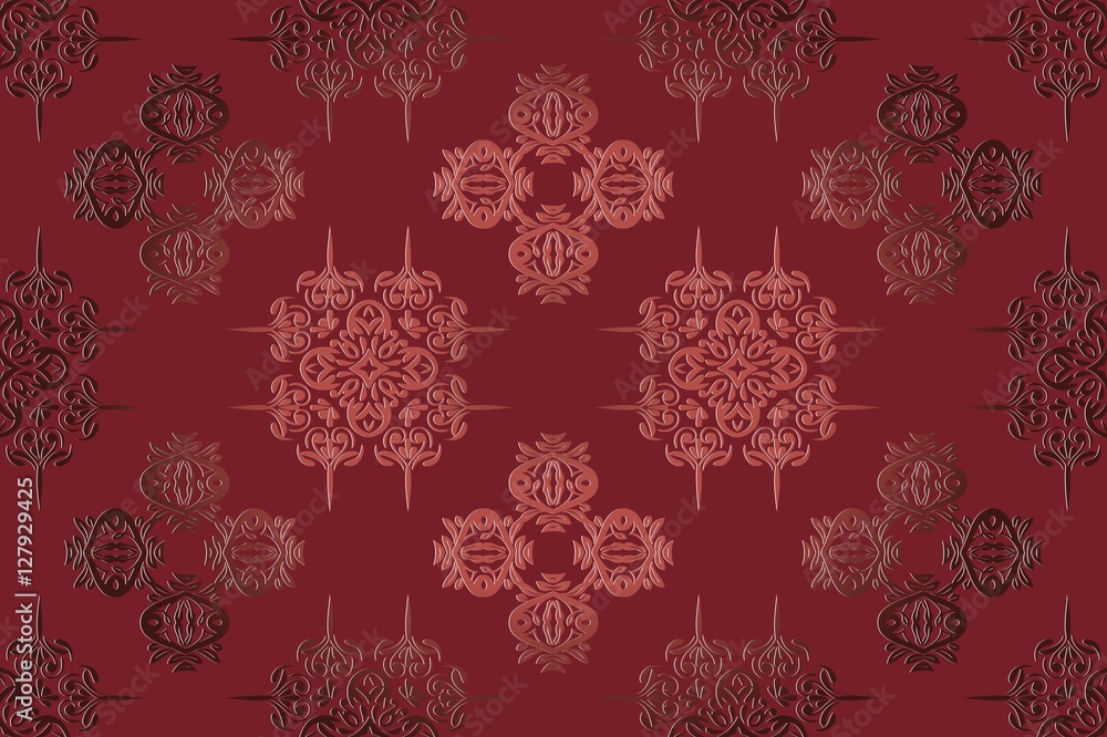 Poster abstract background old victorian pattern element texture burgundy color