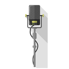 Microphones and earphone realistic colorful icon