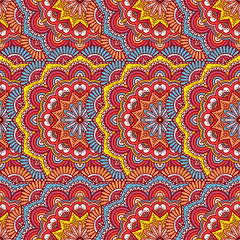 Ethnic floral seamless pattern