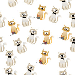 pattern with cute cats