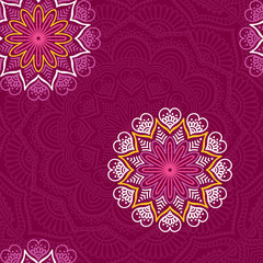 Ethnic floral seamless pattern