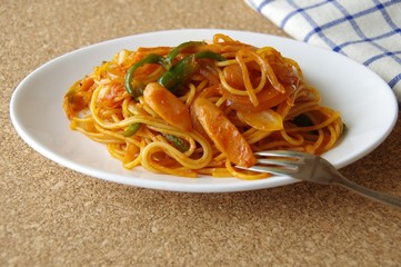 昔ながらのナポリタンスパゲッティ