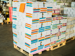 Paper manufacture storehouse. ready products