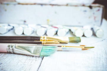 Artist paint brushes