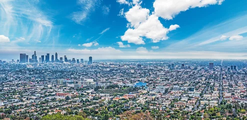 Kissenbezug Los Angeles unter blauem Himmel © Gabriele Maltinti