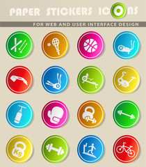 sport equipment icon set