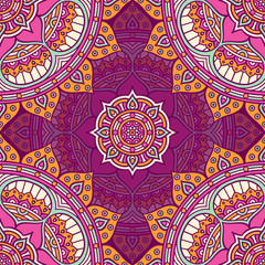 Ethnic floral seamless pattern