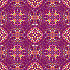 Ethnic floral seamless pattern