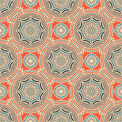Ethnic floral seamless pattern
