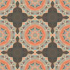 Ethnic floral seamless pattern