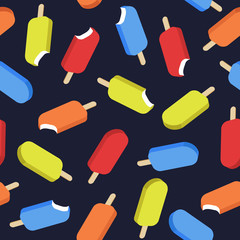 Vector seamless pattern with ice creams