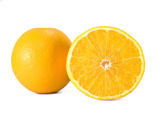 fresh orange on white background.