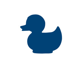 Blue Rubber Duck / Ducky Bath Toy Flat Icon