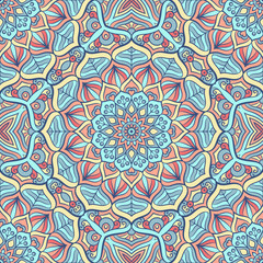 Ethnic floral seamless pattern