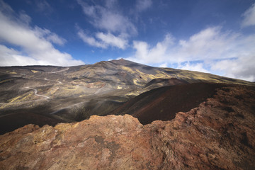 Etna crater and volcanic landscape around mount Etna, Sicily, It © MichelUlman