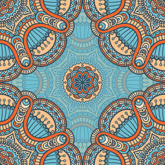 Ethnic floral seamless pattern