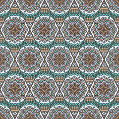 Ethnic floral seamless pattern