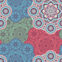 Ethnic floral seamless pattern