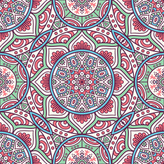 Ethnic floral seamless pattern