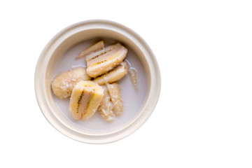 Banana in coconut milk,Traditional dessert of Asian
