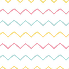 Memphis seamless pattern design with zigzag