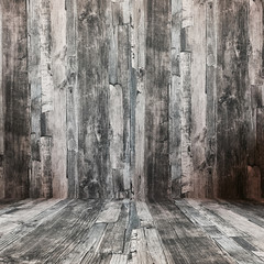 room interior vintage with wood tiles 
