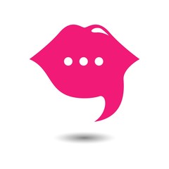 Bubble Speak Love Kiss Chat Talk Logo Icon