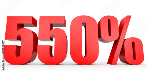 Discount 550 percent off. 3D illustration.