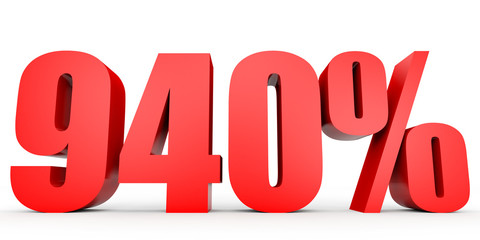 Discount 940 percent off. 3D illustration.