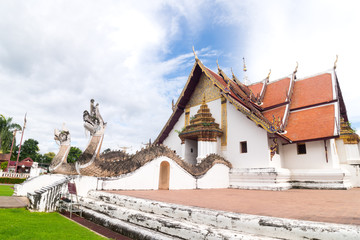 Fototapeta na wymiar Buddhist temple of Wat Phumin in Nan Thailand