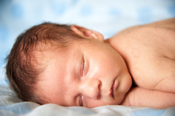 Fototapeta na wymiar Little beautiful baby sleep