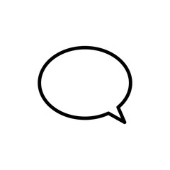 Fototapeta premium thin line chat, speech, bubble, chatting icon on white backgrou