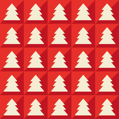 Obraz premium Seamless red Christmas background with trees. Can be used for prints, backgrounds, textiles, stationery, websites, posters, invitations, wrapping and other.