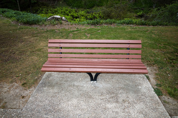 Empty Park Bench