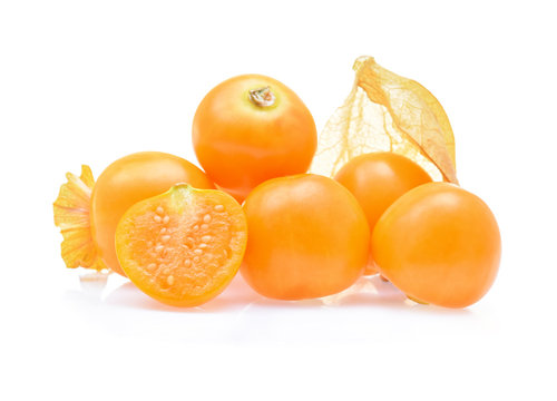 Cape Gooseberry On White Background