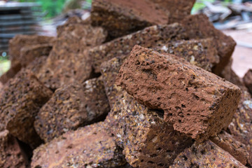 Red brick material for building brick wall to the industry