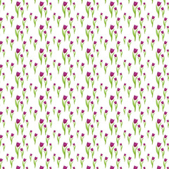 repeated pattern pink purple tulip
