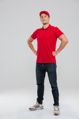 Full length portrait of deliveryman