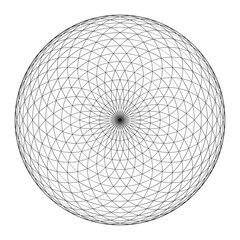 Geometric eye mandala. Vector Illustration