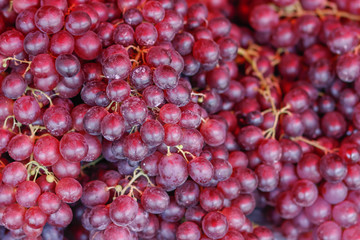 Closeup Red grapes